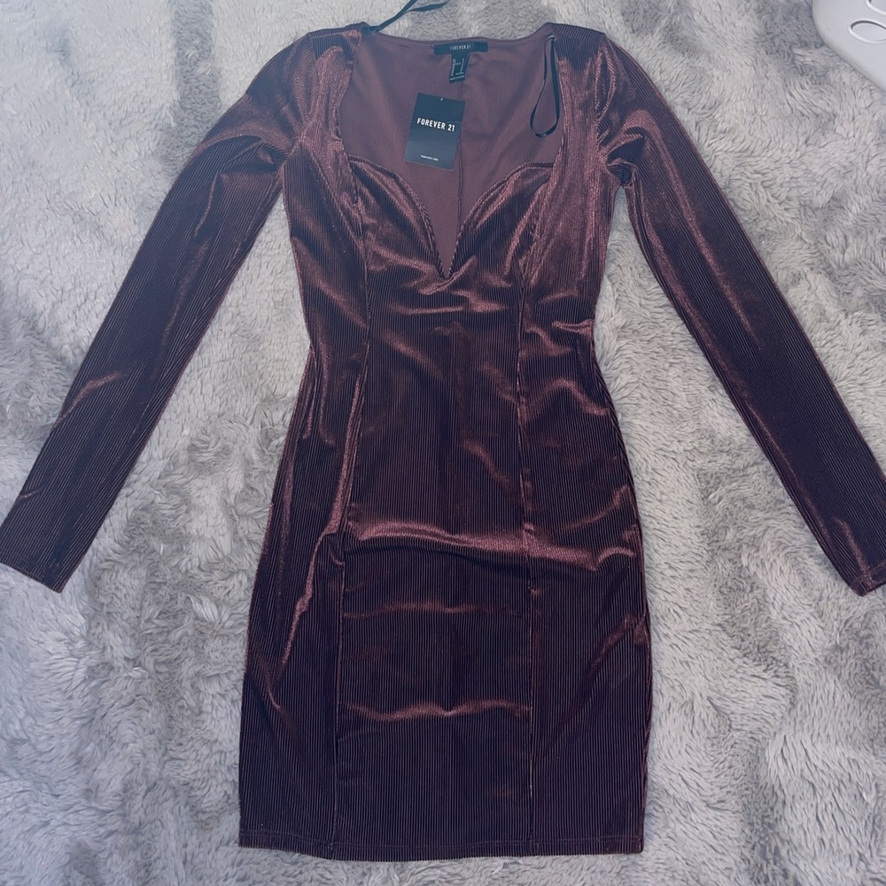 Burgundy brand new forever 21 dress